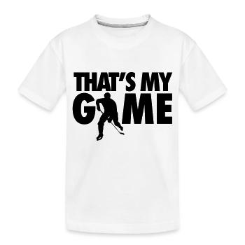 Hockey: That's my game - Kinder Premium Bio T-Shirt - Weiß - Vorne