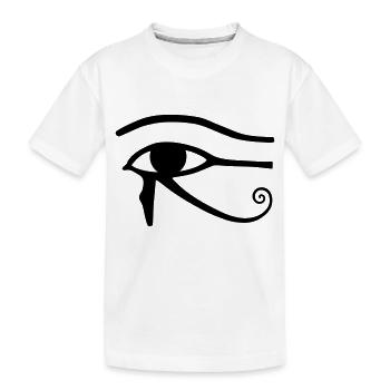 oeil d'horus Horus egypt retro vintage symbol - T-shirt bio Premium Enfant - blanc - Devant