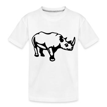 nashorn - Kinder Premium Bio T-Shirt - Weiß - Vorne