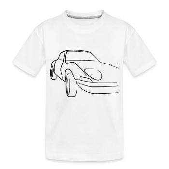 Oldtimer Sportwagen Tribal - Kinder Premium Bio T-Shirt - Weiß - Vorne