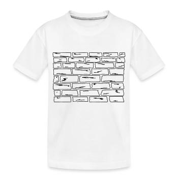 Die Mauer - Kinder Premium Bio T-Shirt - Weiß - Vorne