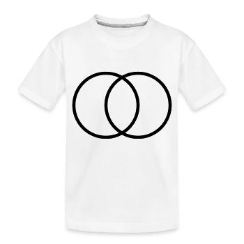 Vesica Piscis Symbol Sacred Geometry Mathematics - Kids' Premium Organic T-Shirt - white - Front