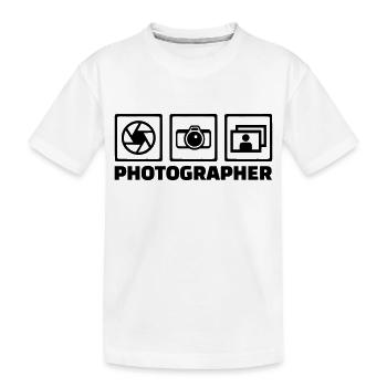 Photographer - T-shirt bio Premium Enfant - blanc - Devant