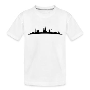 Skyline Köln Bogen - Kinder Premium Bio T-Shirt - Weiß - Vorne