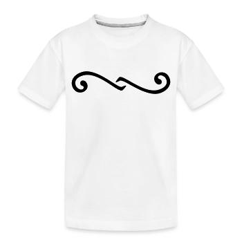 Delimiter swirl / Deko-Element Schnörkel (1c) - Kinder Premium Bio T-Shirt - Weiß - Vorne