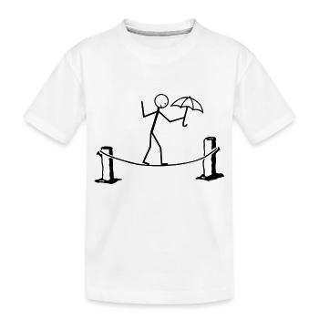 Slackline - Kinder Premium Bio T-Shirt - Weiß - Vorne