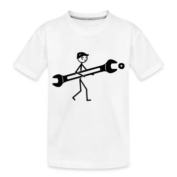 Schlosser - Kinder Premium Bio T-Shirt - Weiß - Vorne