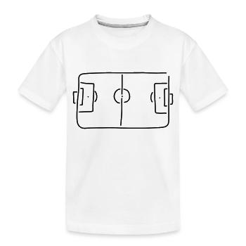 fussballfeld - Kinder Premium Bio T-Shirt - Weiß - Vorne