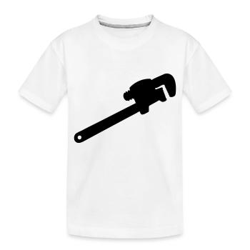clé à molette outil de mécanicien , plombier - T-shirt bio Premium Enfant - blanc - Devant