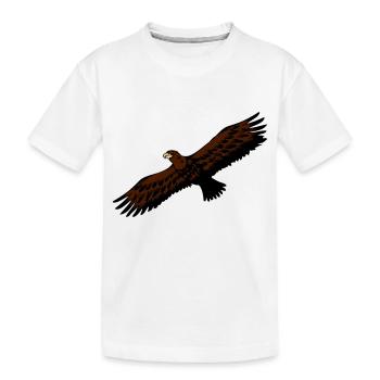 Adler vogel fliegen anmut raubvogel - Kinder Premium Bio T-Shirt - Weiß - Vorne