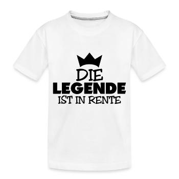 die legende ist in rente - Kinder Premium Bio T-Shirt - Weiß - Vorne