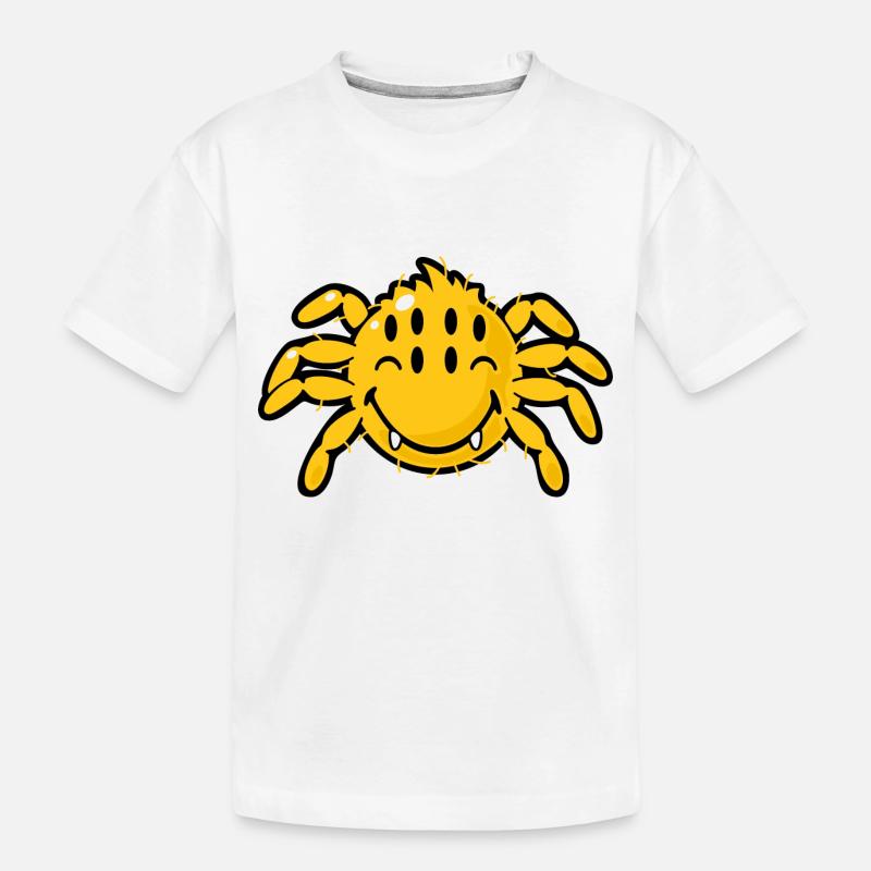 Smiley Spider - Kinder Premium Bio T-Shirt - Weiß