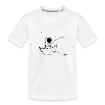 Fishing In Space - Kinder Premium Bio T-Shirt - Weiß - Vorne