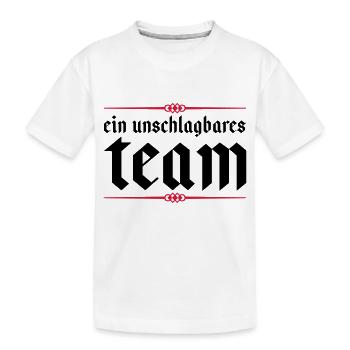team unschlagbares - Kinder Premium Bio T-Shirt - Weiß - Vorne