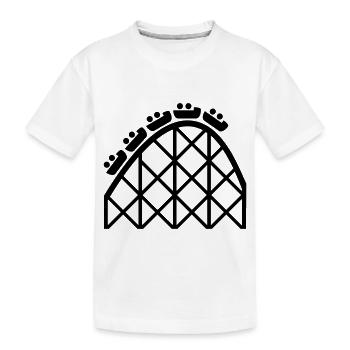 roller coaster - Kids' Premium Organic T-Shirt - white - Front