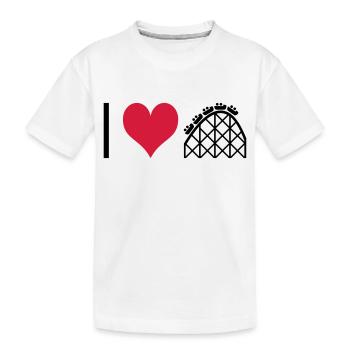 ichliebeachterbahn - Kids' Premium Organic T-Shirt - white - Front