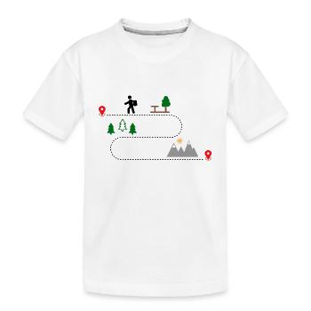 wandern - Kinder Premium Bio T-Shirt - Weiß - Vorne