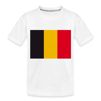 Drapeau belge - T-shirt bio Premium Enfant - blanc - Devant