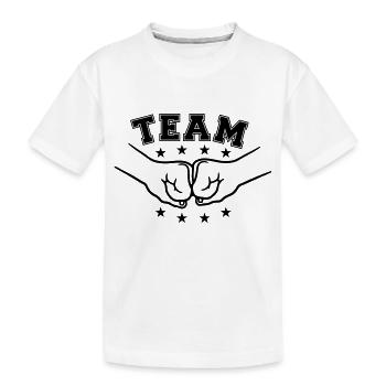 Team Freunde Faeuste - Kinder Premium Bio T-Shirt - Weiß - Vorne