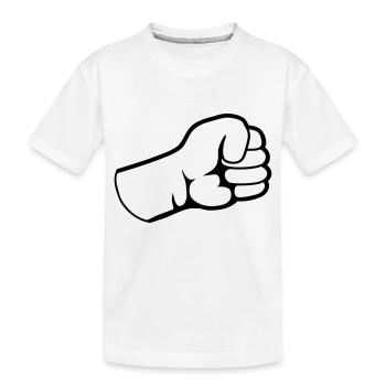 Design Geballte Faust - Kinder Premium Bio T-Shirt - Weiß - Vorne