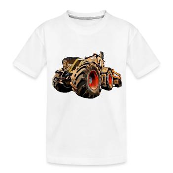 Traktor - Kinder Premium Bio T-Shirt - Weiß - Vorne