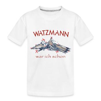 Berg Watzmann Bergsteiger Tour Ausflug Wandern - Kinder Premium Bio T-Shirt - Weiß - Vorne