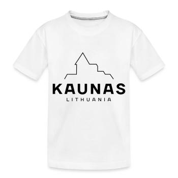 Kaunas– Lithuania - Kids' Premium Organic T-Shirt - white - Front