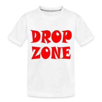 DROP ZONE - Fallschirmspringer! - Kinder Premium Bio T-Shirt - Weiß - Vorne