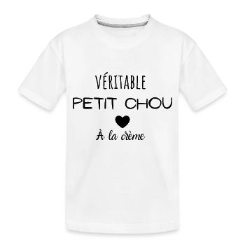 Véritable petit chou à la crème - T-shirt bio Premium Enfant - blanc - Devant