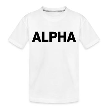 Alpha Dark Pack Rank - Kinder Premium Bio T-Shirt - Weiß - Vorne