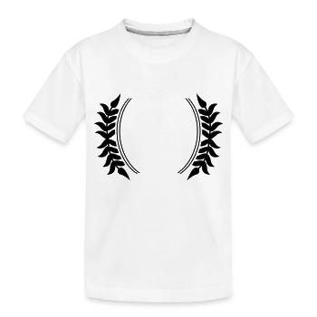 Kranz Symbol - Kinder Premium Bio T-Shirt - Weiß - Vorne
