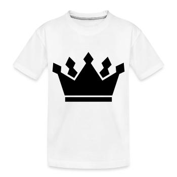 Crown symbol icon - Kids' Premium Organic T-Shirt - white - Front