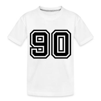 90 number symbol - Kids' Premium Organic T-Shirt - white - Front