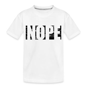 Scratch Nope Logo - Kids' Premium Organic T-Shirt - white - Front