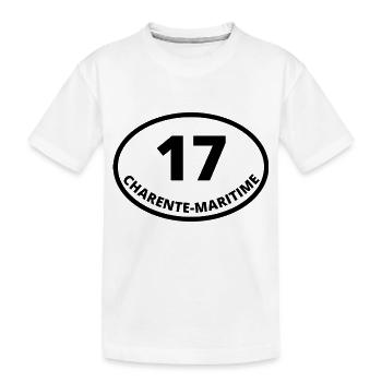 17 charente-maritime - T-shirt bio Premium Enfant - blanc - Devant