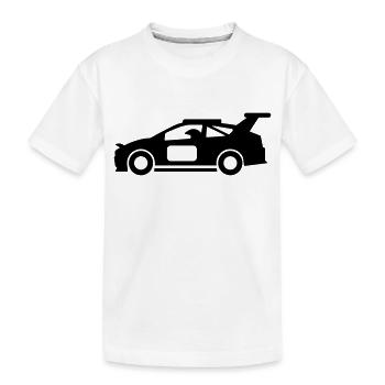Auto Rennfahrer - Kinder Premium Bio T-Shirt - Weiß - Vorne
