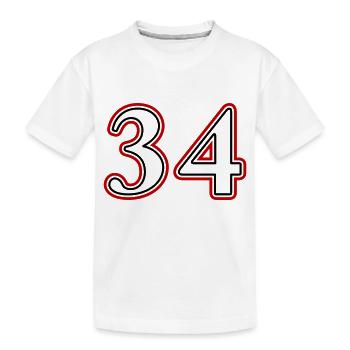 34 Numéro de numéro - T-shirt bio Premium Enfant - blanc - Devant