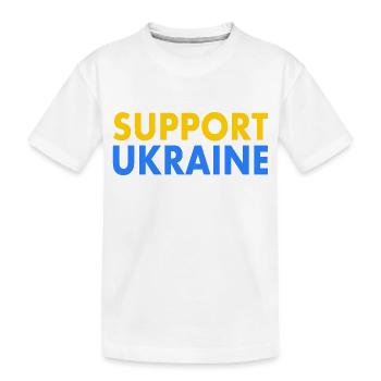 Support ukraine - Kids' Premium Organic T-Shirt - white - Front
