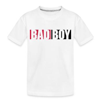 Text Bad Boy - Kids' Premium Organic T-Shirt - white - Front