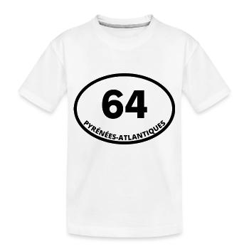 64 pyrénées-atlantiques - T-shirt bio Premium Enfant - blanc - Devant