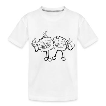 2 Crazy Friends - Kids' Premium Organic T-Shirt - white - Front