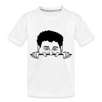Hinter Mauer Mann - Kinder Premium Bio T-Shirt - Weiß - Vorne