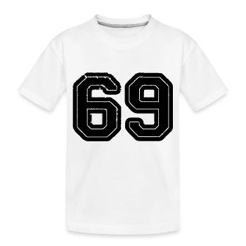 69 - Kinder Premium Bio T-Shirt - Weiß - Vorne
