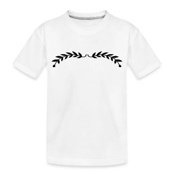 Lorbeerblätter 2 Zweige - Kinder Premium Bio T-Shirt - Weiß - Vorne
