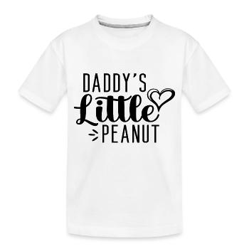 Daddy´s little Peanut - Kinder Premium Bio T-Shirt - Weiß - Vorne