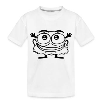 Mignon petit monstre poilu - T-shirt bio Premium Enfant - blanc - Devant