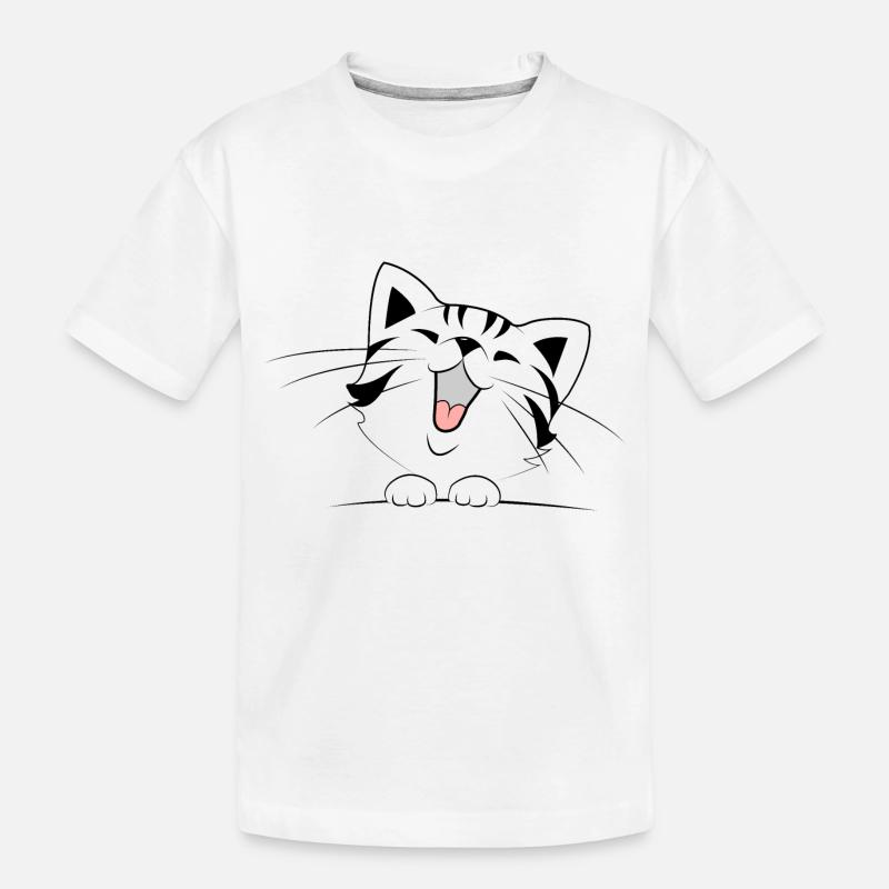Chat mignon - T-shirt bio Premium Enfant - blanc