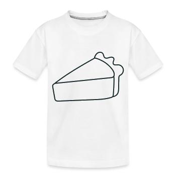 A single slice of pie - Kids' Premium Organic T-Shirt - white - Front