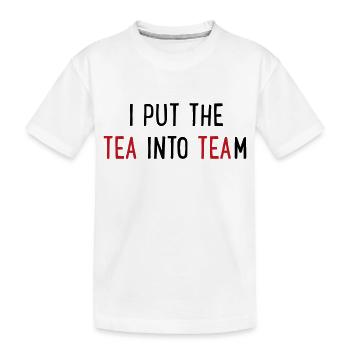 Team Tee - Kinder Premium Bio T-Shirt - Weiß - Vorne