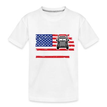 USA Truck - Kids' Premium Organic T-Shirt - white - Front
